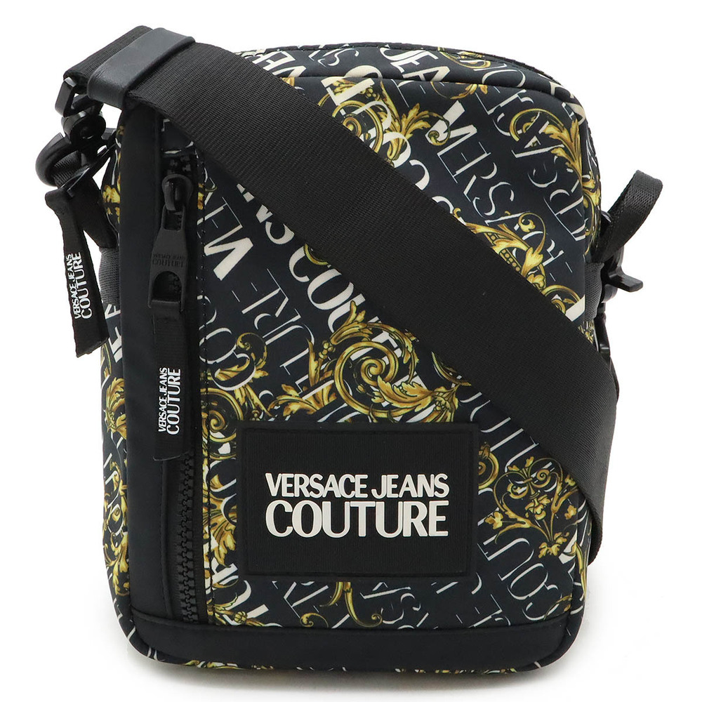 VERSACE JEANS COUTURE Crossbody Bag Pochette Black Yellow